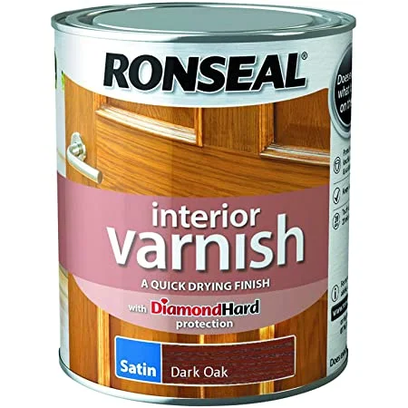 Ronseal Interior Wood Varnish - Dark Oak, 750ml