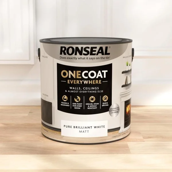Ronseal One Coat Everywhere - Pure Brilliant White 2.5L - Image 3
