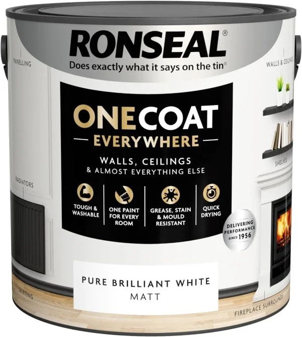 Ronseal One Coat Everywhere - Pure Brilliant White 2.5L - Image 4