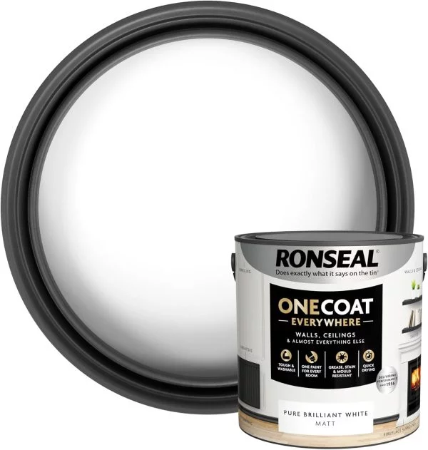 Ronseal One Coat Everywhere - Pure Brilliant White 2.5L