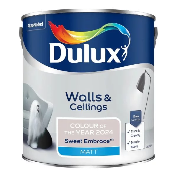 Dulux Matt Emulsion Paint Sweet Embrace - 2.5L - Image 3