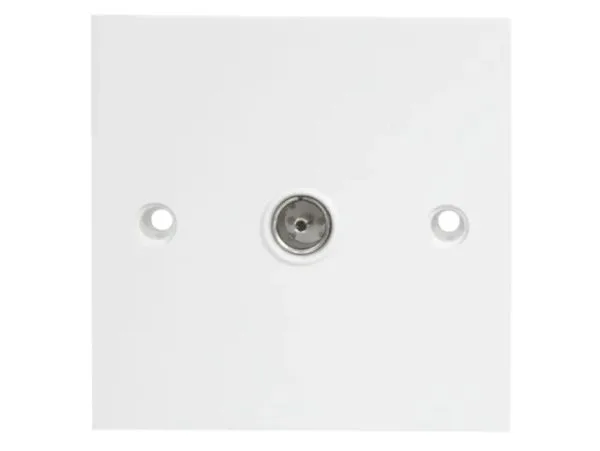 Single Flush Coax TV Socket